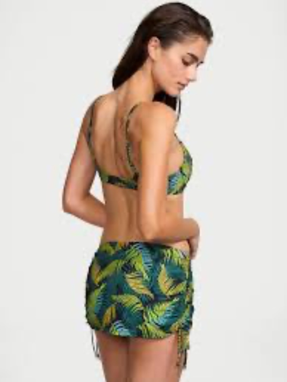 VICTORIA'S SECRET SWIM Palm Royale Bikini Twist Push Up Top 36DD Bottom Large - Picture 2 of 16